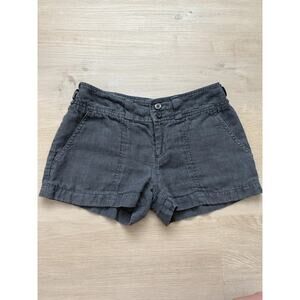 Island Company Women's Linen Shorts XS Gray with Back Pockets